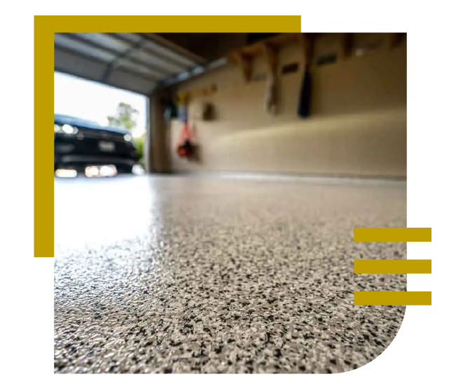 Before and after garage epoxy floor transformation Gold Coast